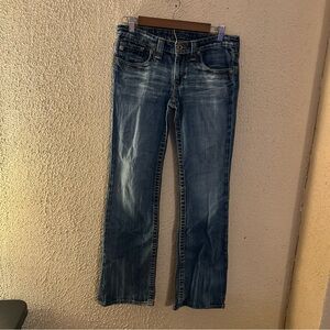 Big Star Women's Straight Leg Casey Jeans Size 28R Embroidered Back Pockets